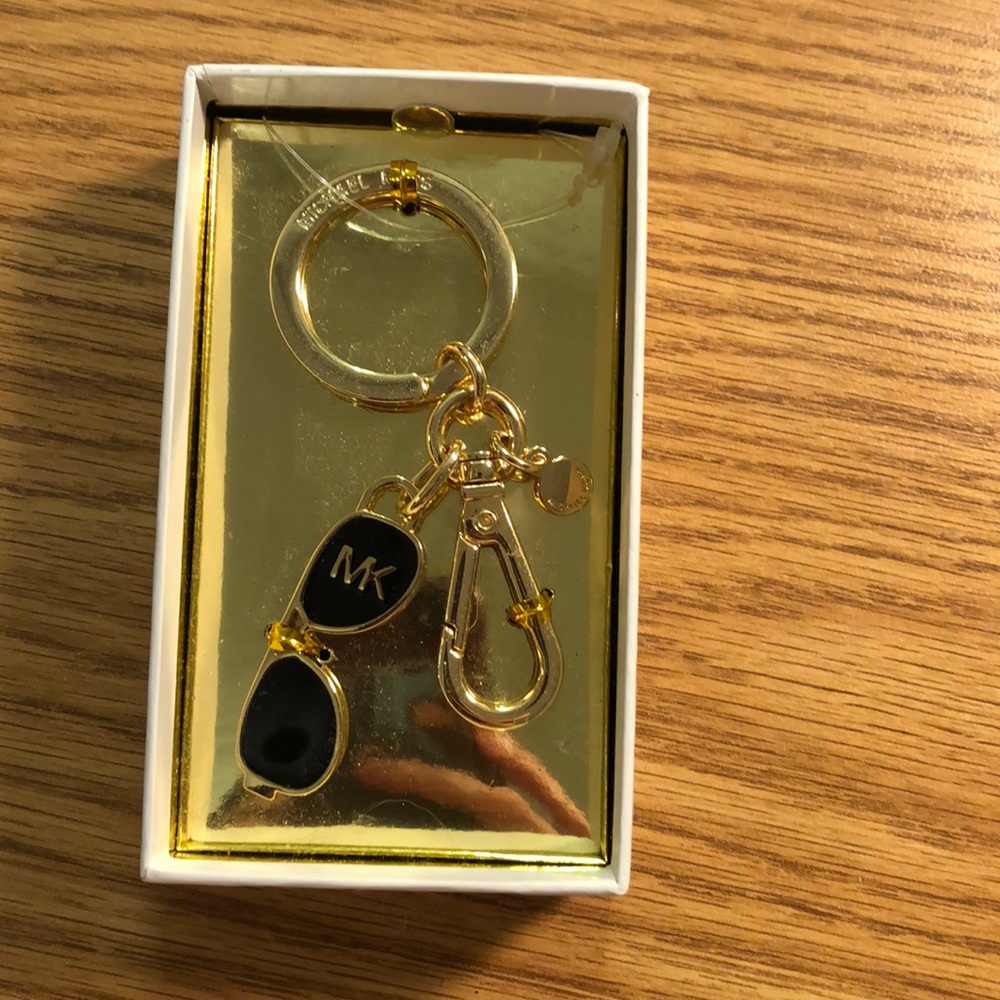 Michael Kors gold and black keychain